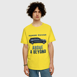Футболка оверсайз мужская Range Rover Above a Beyond, цвет: желтый — фото 2