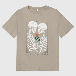 Мужская футболка оверсайз Love День святого Валентина