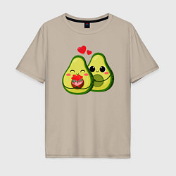 Мужская футболка оверсайз Семья авокадо