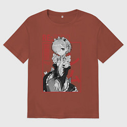 Мужская футболка оверсайз Re:Zero Rem