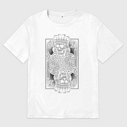 Футболка оверсайз мужская Король Покерная карта, цвет: белый