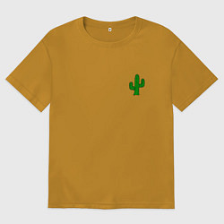 Футболка оверсайз мужская Кактус, цвет: горчичный
