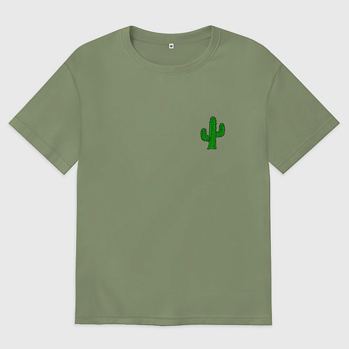 Мужская футболка оверсайз Кактус / Авокадо – фото 1