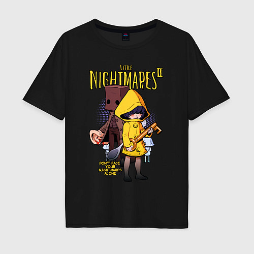 Мужская футболка оверсайз LITTLE NIGHTMARES 2 / Черный – фото 1