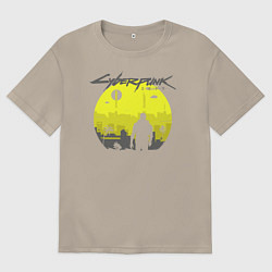 Мужская футболка оверсайз Cyberpunk 2077 CITY