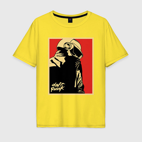 Мужская футболка оверсайз Daft Punk / Желтый – фото 1