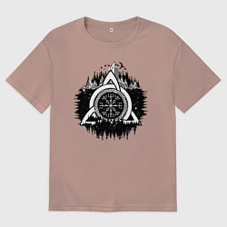 Мужская футболка оверсайз Вегвизир Рунический Компас