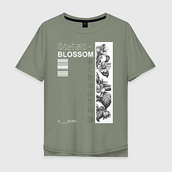 Футболка оверсайз мужская BLOSSOM, цвет: авокадо