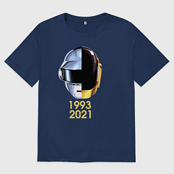 Футболка оверсайз мужская Daft Punk, цвет: тёмно-синий