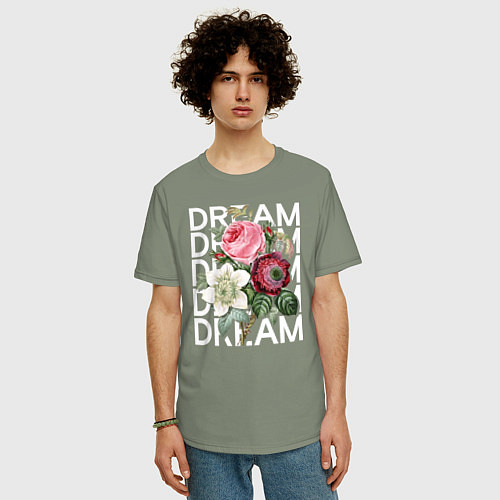 Мужская футболка оверсайз Dream / Авокадо – фото 3