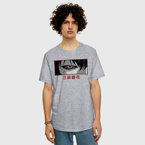 Мужская футболка оверсайз Глаз Гуля / Меланж – фото 3