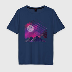 Футболка оверсайз мужская Mountain Galaxy, цвет: тёмно-синий