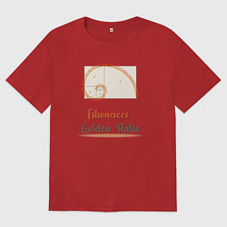 Футболка оверсайз мужская Fibonacci Золотое сечение, цвет: красный