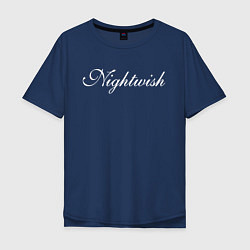 Футболка оверсайз мужская Nightwish Logo Найтвиш Z, цвет: тёмно-синий