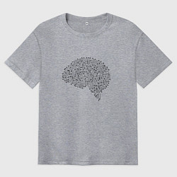 Футболка оверсайз мужская Мозг технаря, цвет: меланж