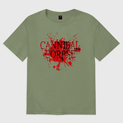 Футболка оверсайз мужская Cannibal Corpse, цвет: авокадо