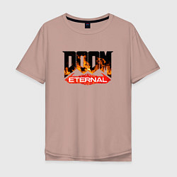 Мужская футболка оверсайз DOOM Eternal логотип