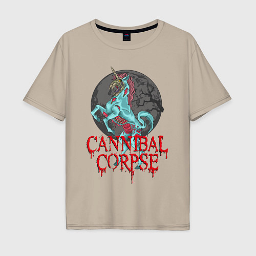 Мужская футболка оверсайз Cannibal Corpse Труп Каннибала Z / Миндальный – фото 1
