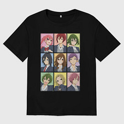 Мужская футболка оверсайз Horimiya characters