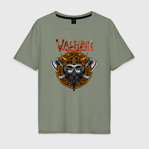 Мужская футболка оверсайз Valheim / Авокадо – фото 1