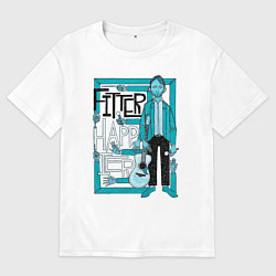 Футболка оверсайз мужская Radiohead Art 02, цвет: белый