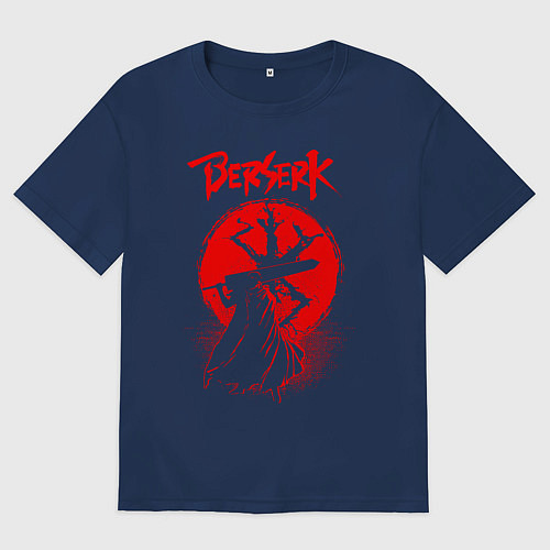 Мужская футболка оверсайз BERSERK / Тёмно-синий – фото 1