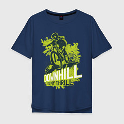 Футболка оверсайз мужская Downhill, цвет: тёмно-синий