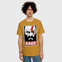 Футболка оверсайз мужская RAGE GOW, цвет: горчичный — фото 2
