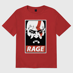Футболка оверсайз мужская RAGE GOW, цвет: красный