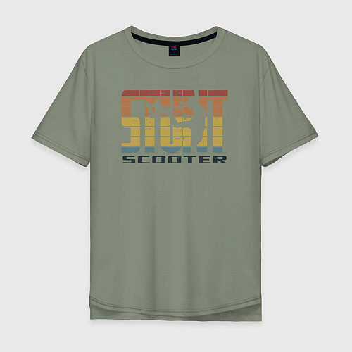 Мужская футболка оверсайз Трюковый самокат STUNT SCOOTER / Авокадо – фото 1