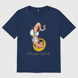 Футболка оверсайз мужская Червяк Джимм, цвет: тёмно-синий