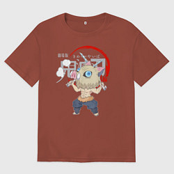 Мужская футболка оверсайз Иноске Хашибира Kimetsu no Yaiba