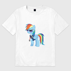 Футболка оверсайз мужская Pony - Rainbow Dash, цвет: белый