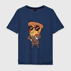 Мужская футболка оверсайз Пепперони пицца в костюме