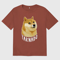 Мужская футболка оверсайз ПЕС МЕМTAKNADO