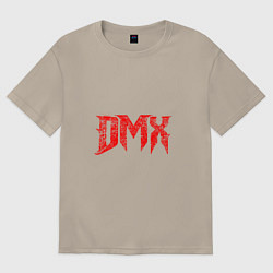 Футболка оверсайз мужская Рэпер DMX логотип logo, цвет: миндальный