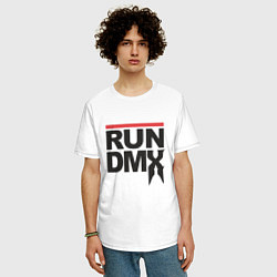 Футболка оверсайз мужская RUN DMX, цвет: белый — фото 2