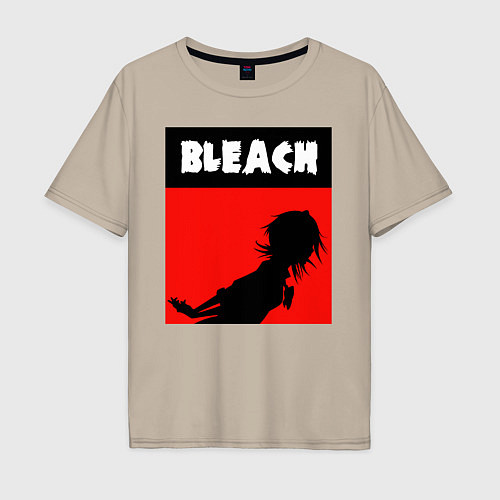 Мужская футболка оверсайз Bleach art / Миндальный – фото 1