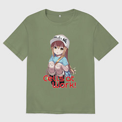 Футболка оверсайз мужская Kesshouban, цвет: авокадо