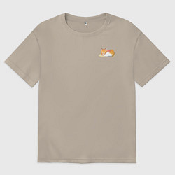 Мужская футболка оверсайз Спящая Сэнко