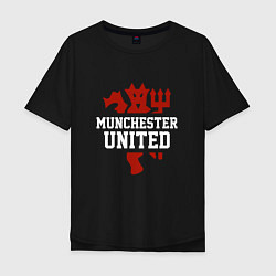 Футболка оверсайз мужская Manchester United Red Devils, цвет: черный