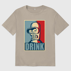 Футболка оверсайз мужская Bender, цвет: миндальный