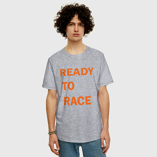 Мужская футболка оверсайз KTM READY TO RACE спина Z / Меланж – фото 3