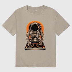 Мужская футболка оверсайз Космонавт диджей - cosmo DJ
