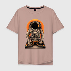 Мужская футболка оверсайз Космонавт диджей - cosmo DJ