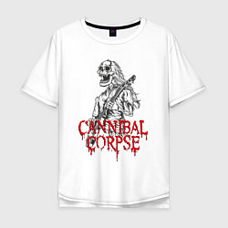 Футболка оверсайз мужская Cannibal Corpse Труп Каннибала Z, цвет: белый