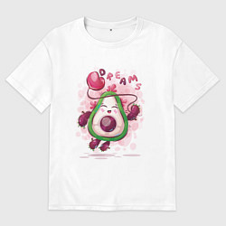 Футболка оверсайз мужская Авокадо dreams, цвет: белый