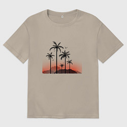 Мужская футболка оверсайз Palm tree