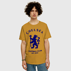 Футболка оверсайз мужская Chelsea Est. 1905, цвет: горчичный — фото 2