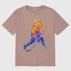 Мужская футболка оверсайз Хоккеист